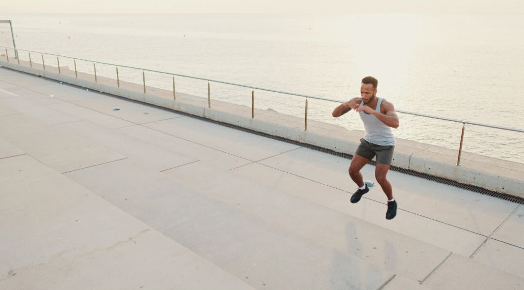 Man working out outdoors