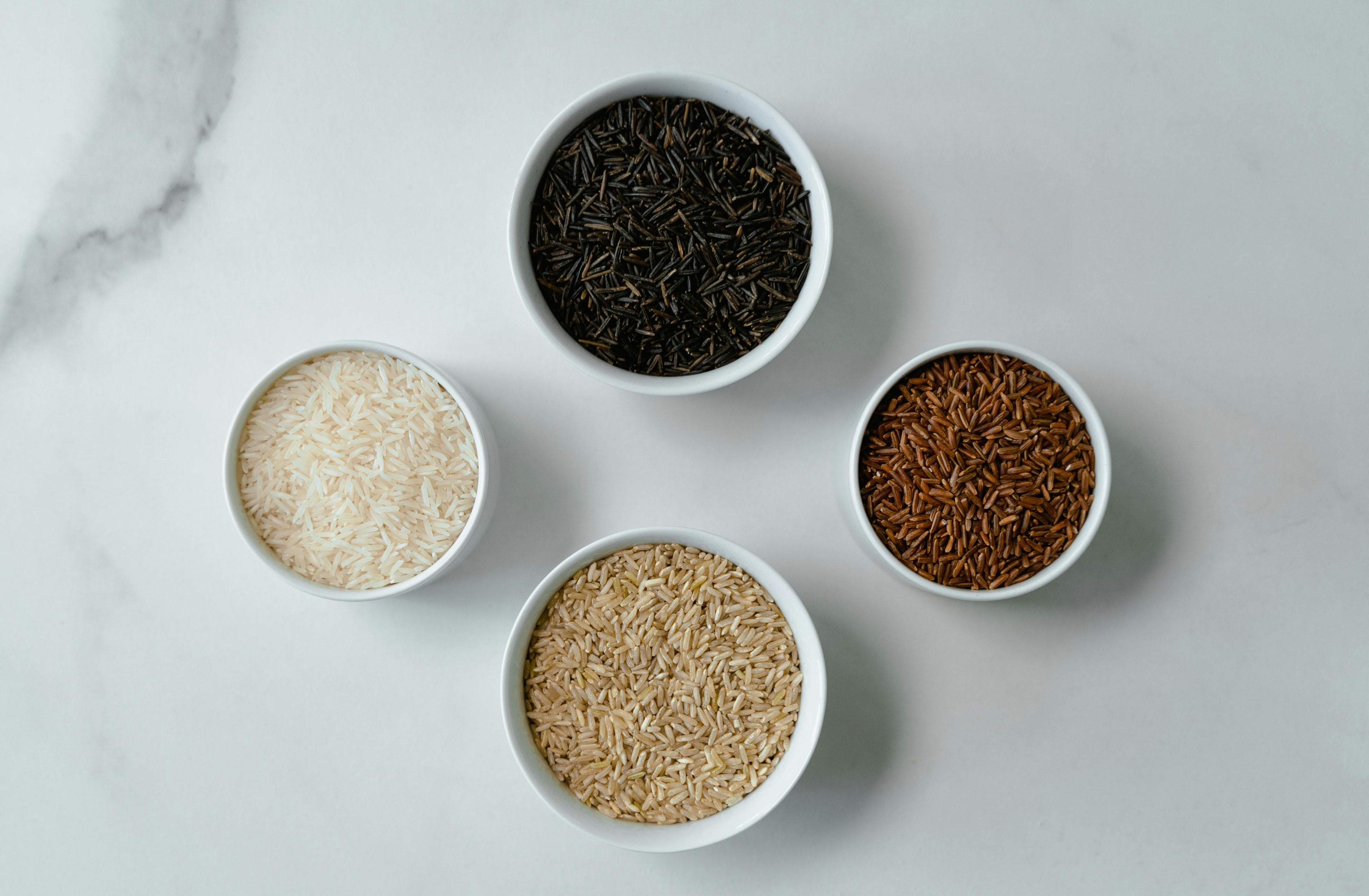 Grains in bowls