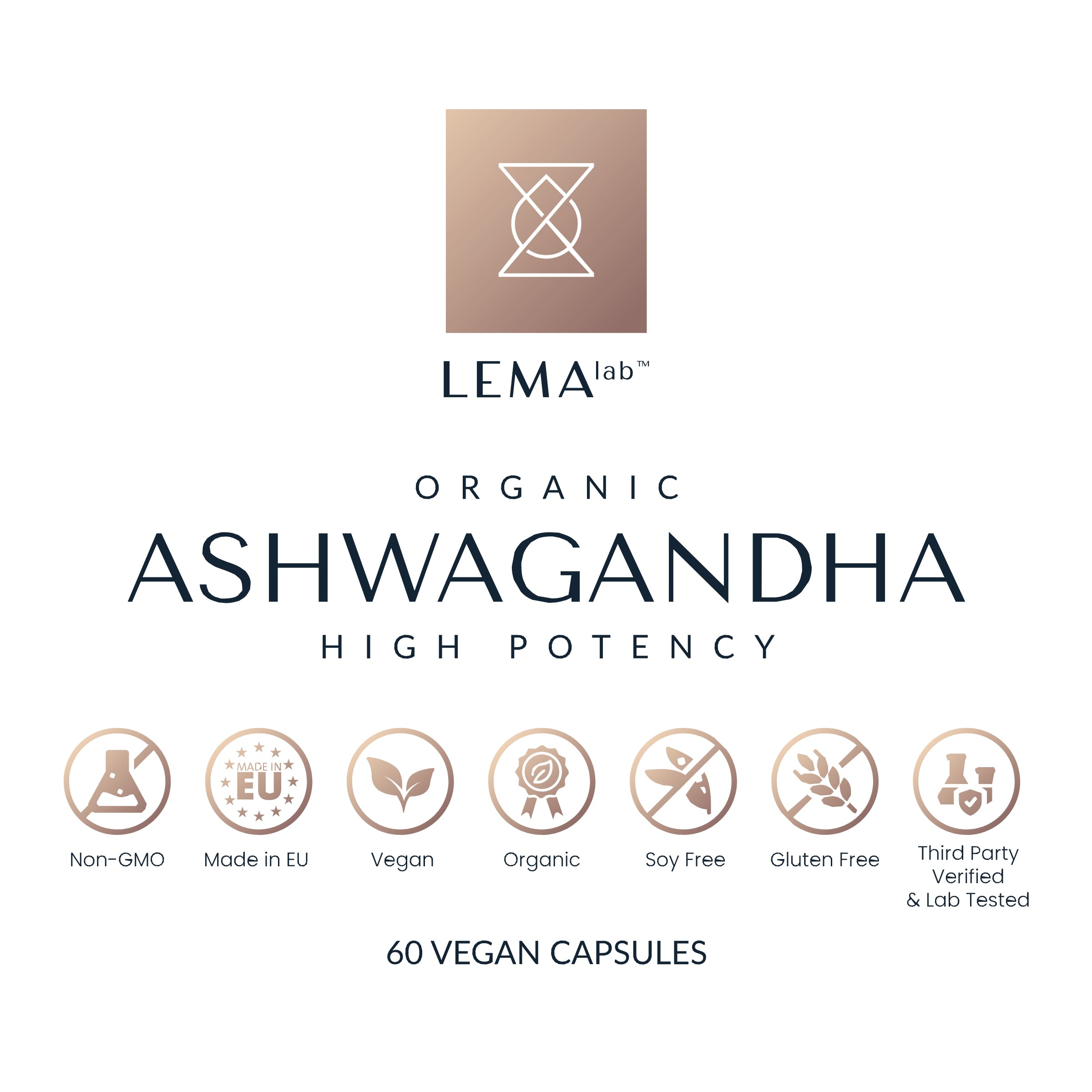 organic ASHWAGANDHA label